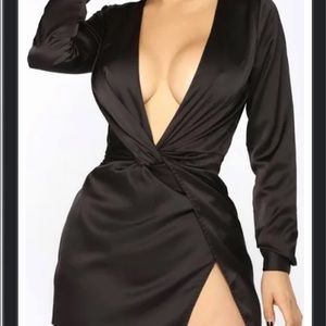 Fashion Nova knot silk dress